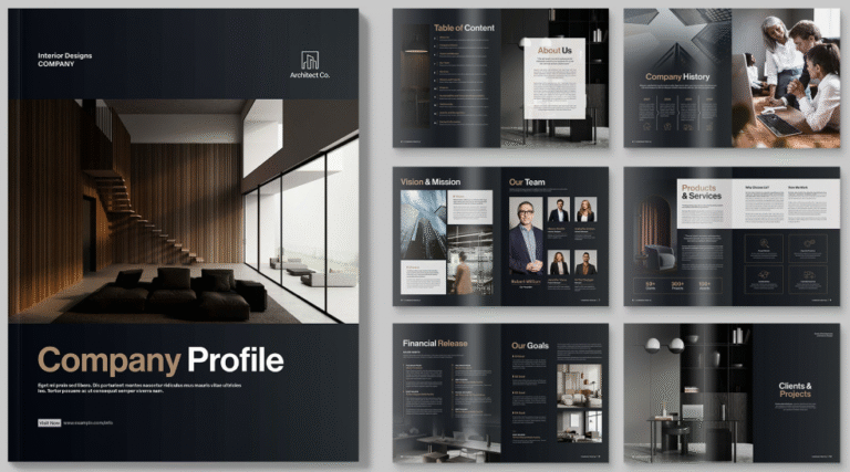 Company Profile Design in Jeddah | Print & Digital Profiles